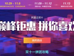 阿里云 双十一拼团购 新注册用户6人团购/1H/2G/1Mbps/年付99元 三年付298元-VPS推荐网