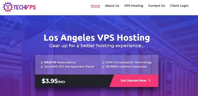 TechVPS 便宜KVM VPS服务器/1G内存/洛杉矶QN机房/年付18美元-VPS推荐网